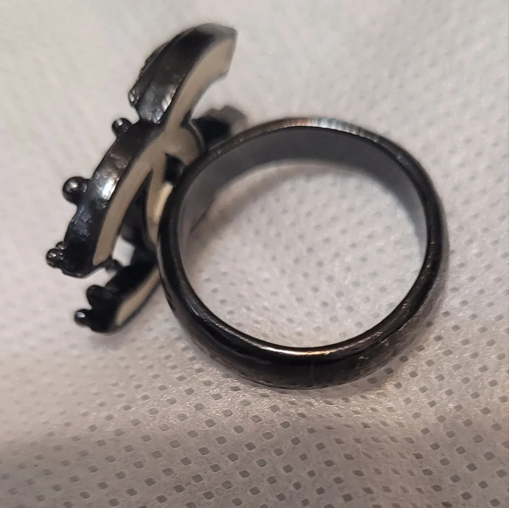 Chanel Gunmetal Ring